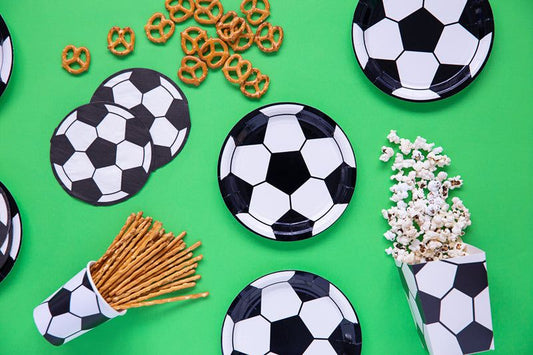 Football Plates - Little Raccoon Party Supplies