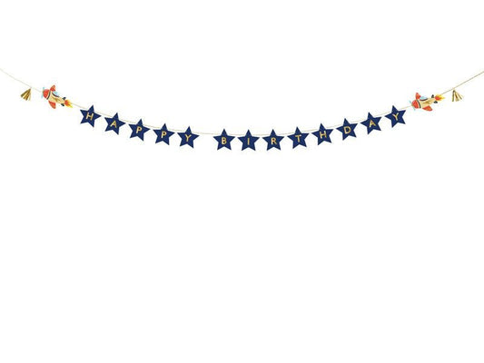 Airplane Banner - Little Raccoon Party Supplies