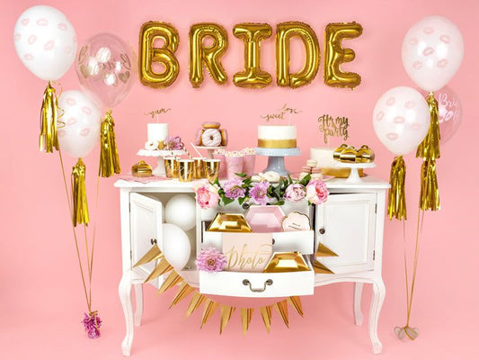 Crystal clear Bride to be Balloons. - Little Raccoon Party Supplies