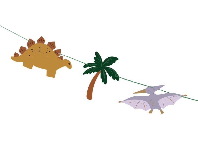 Dinosaur Happy Birthday Banner - Little Raccoon Party Supplies