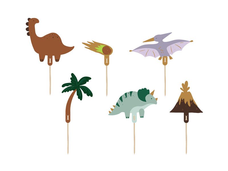 Dinosaurs Cake toppers - Little Raccoon Party Supplies