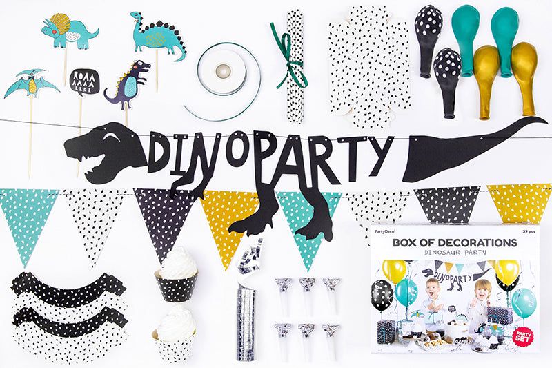 Dinosaurs Party decorations set - Little Raccoon Party Supplies