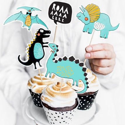 Dinosaurs Toppers - Little Raccoon Party Supplies