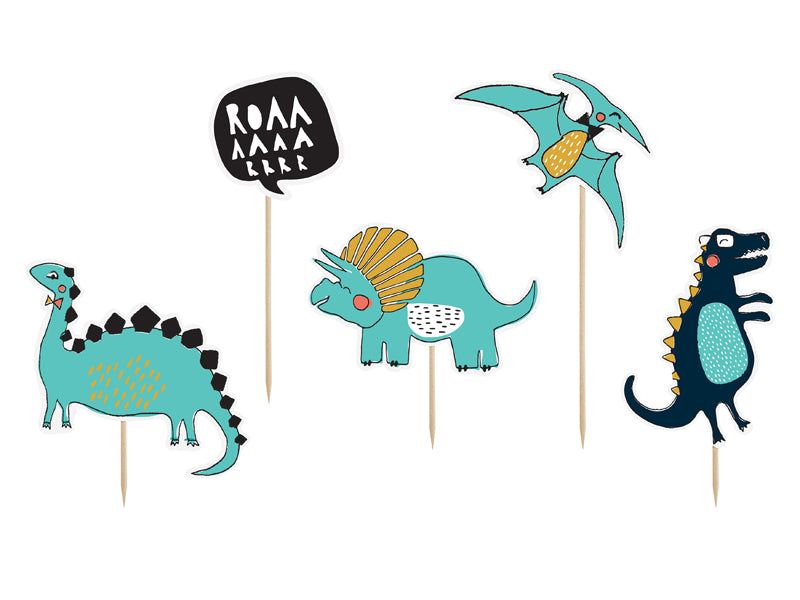 Dinosaurs Toppers - Little Raccoon Party Supplies