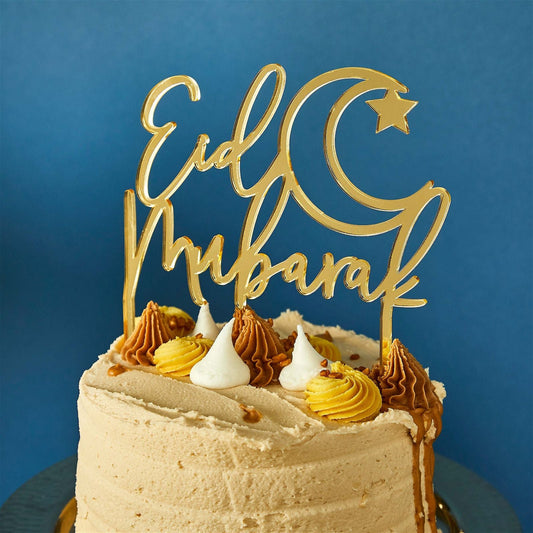 Eid Mubarak Acrylic cake topper - Little Raccoon Party Supplies